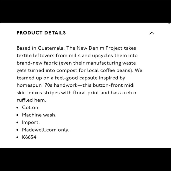 Madewell denim project patchwork skirt 00 - Picture 7 of 9